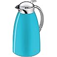 Alfi Gusto Glass Vacuum Lacquered Metal Thermal Carafe for Hot and Cold Beverages, 1.0 L, Aquamarine (AG1900TL2), One Size