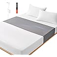 Grounding Sheets for All Mattress Sizes, BOVEREY Grounding Mat for Bed 10% Silver Fiber+90% Organic Cotton Grounding Sheets Sleeping Earth Grounded Mat, with Cord & Tester 104.3"x23.6" (Mistry Grey)