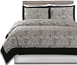 3 Piece Paisley Duvet Cover Set (King) - 1 Duvet Cover 2 Pillow Shams - Luxe Style Brushed Velvety Microfiber - Floral Pattern - Comfortable, Breathable, Soft, Extremely Durable - by Utopia Bedding