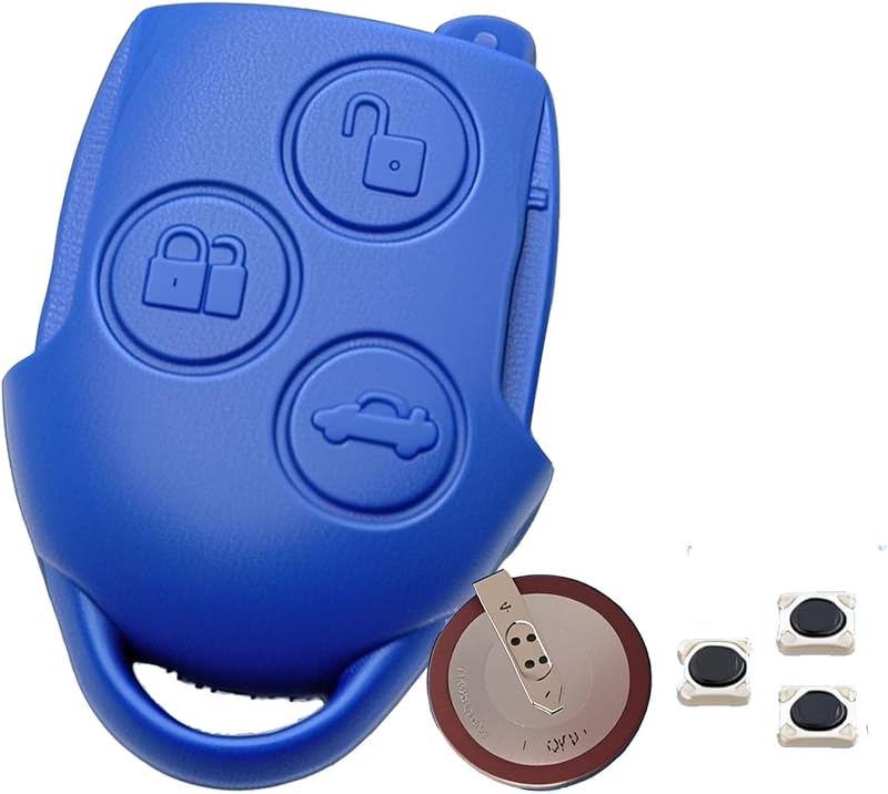 Vailikey Blue 3 Button Key Fob Shell for Ford Transit MK7 Connect Custom VL2330