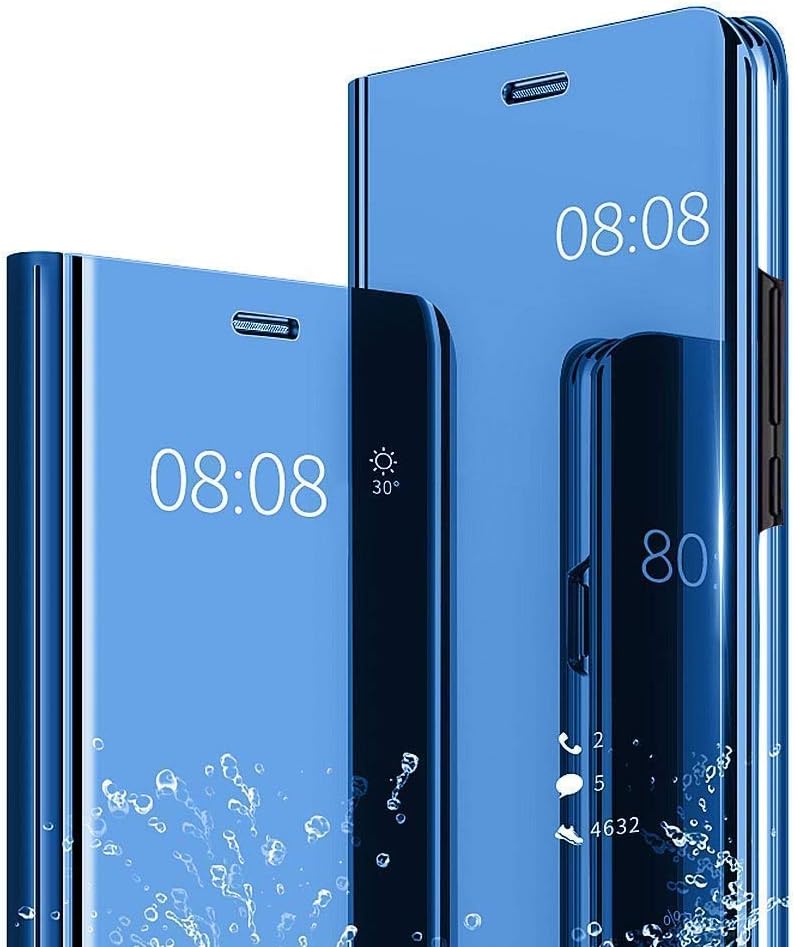 EROYAL for Samsung Galaxy Note 10 Lite Case, Mirror Smart Flip Case Electroplate Plating Kickstand Case Smart Clear View Cover with Full Coverage Flexible Film for Samsung Galaxy Note 10 Lite