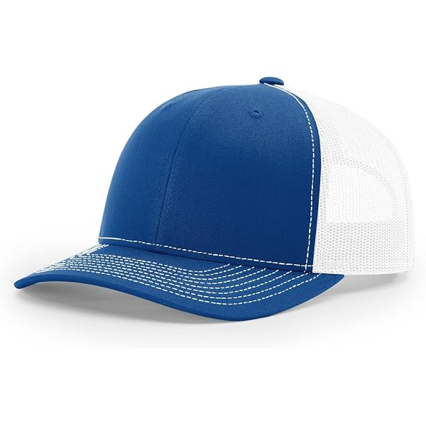 Richardson Purple & White Mesh Back Trucker Hat – Adjustable Snapback With THP No Sweat Liner - View #2