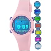 Facasu Kids Digital Watch for Girls Boys,Children's Waterproof Light Watch | Colorful Light Watch Sport Watch with Stopwatch Alarm Easy To Read Time Kids Watch Gifts for Girls Boys