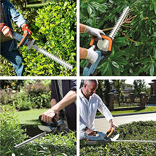 Handife Cordless Hedge Trimmer, 20V 4.0Ah Powerful Electric Hedge