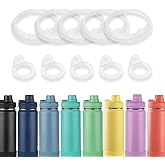 BOSORIO 10Pcs Gaskets Compatible with TAKEYA Actives 18oz 22oz 24oz 32oz 40oz Water Bottle with Spout Lid, Replacement O Ring Rubber Seals Part(Not for TAKEYA Originals)