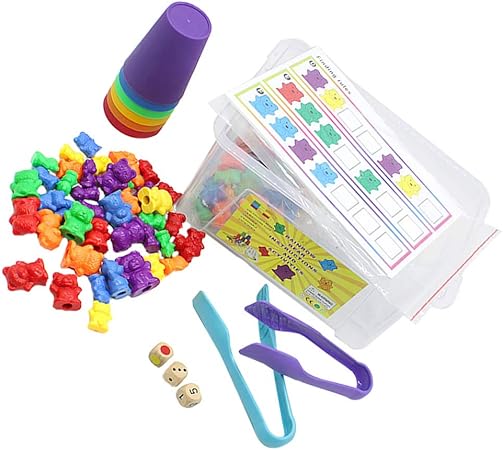 Amazon Nuolux 1セットカウントを積層したクママッチングカップ数学幼児子供のための就学前数学manipulativesおもちゃ すうじ 図形 計算 おもちゃ