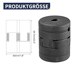uxcell 3/8" to 3/8" L075 Flexible 3-Piece L-Jaw