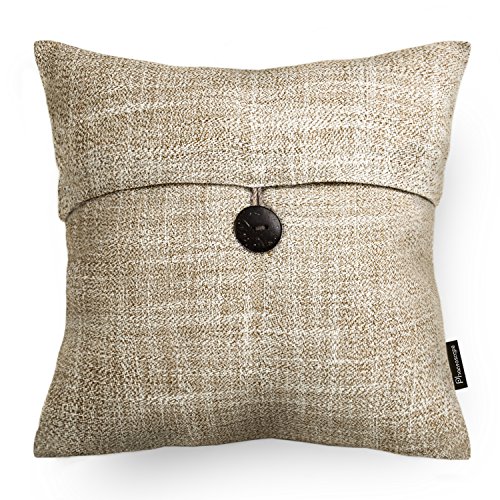 dubai pillow online cover Decorative of Throw 2 Phantoscope Linen Beige Button Set