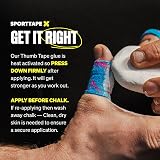 SPORTTAPE 3 Rolls Weightlifting Thumb Tape Punk 3.8cm x 4.5m view 4
