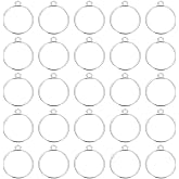PATIKIL Jewelry Making Charm Bulk, 60 Pcs Alloy Open Back Round Bezel Frame Pendants for Necklace, Bracelet, Earring Making