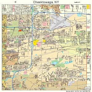 Amazon.com: Large Street & Road Map of Cheektowaga, New York NY 