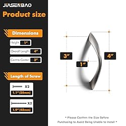 JIASENBAO 10 Pack Brushed Nickel Cabinet Pulls 3
