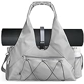 Forestfish Gym Bag For Women With Yoga Mat Holder & Shoe Compartment & Wet Dry Storage Pocket & Adjustable Strap