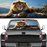 Lion Animals Decals Rear Window Decals for Trucks Back Window Decal Sticker Lion on The Mountaintop Full Back Window Decals Stickers for Car Trucks SUV 66 x 22 inch