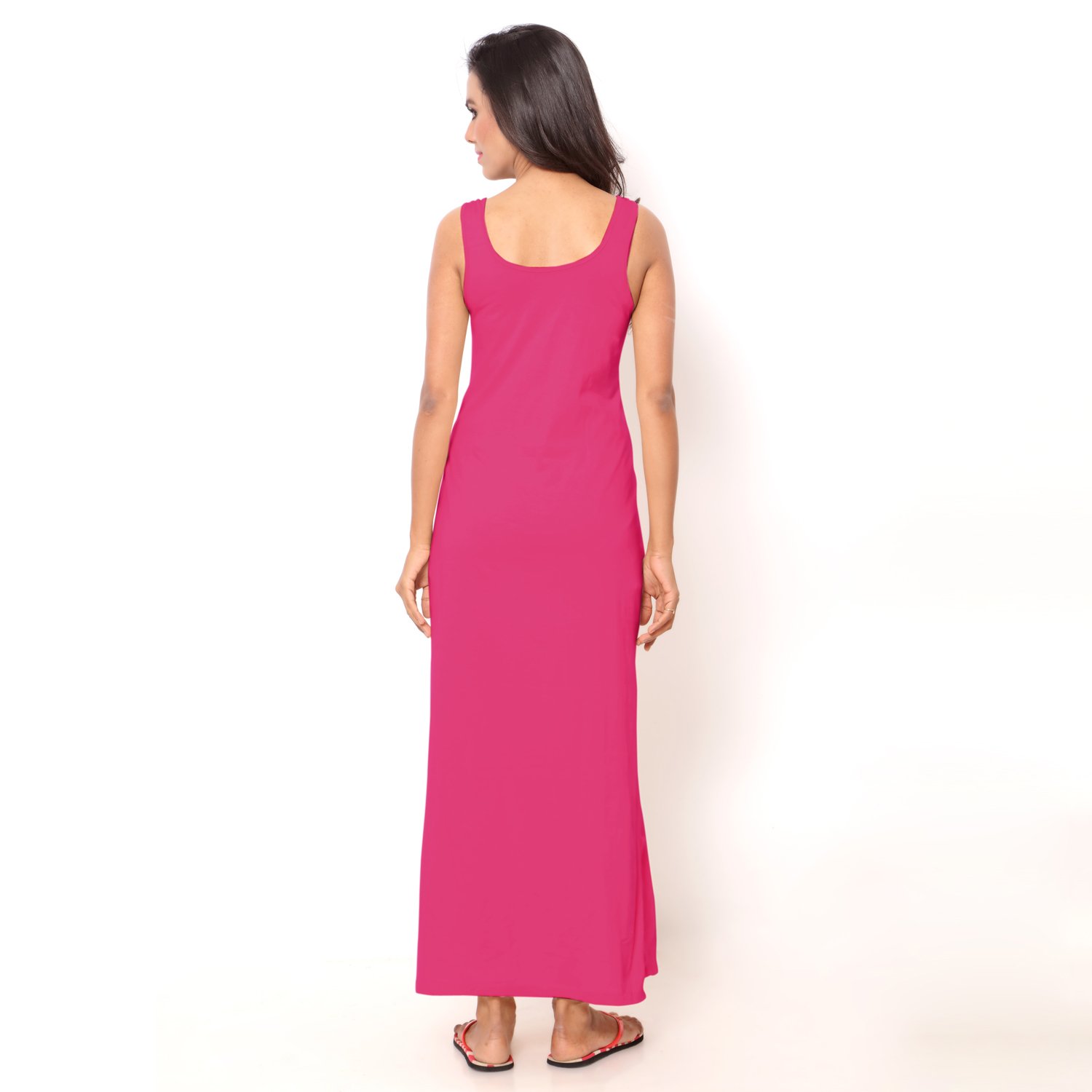 ziya women's cotton nighty (pink, free size)