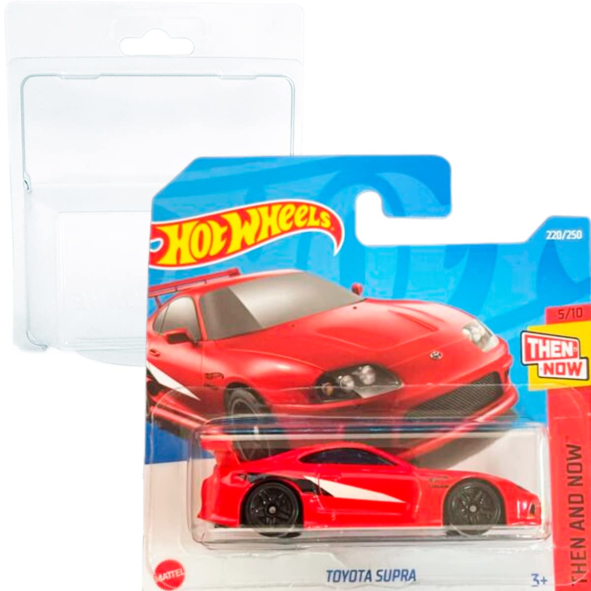 Hot Wheels Toyota Supra Then and Now 5/10 (220/250) 2022 Short Card + Blister & Card Protector Pack Friki Monkey