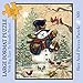 Bits and Pieces – Large 300 Piece Jigsaw Puzzle for Adults – Winter Friends - Snowman Jigsaw Puzzle - by Artist Janet Stever, Completed Puzzle Size: 18