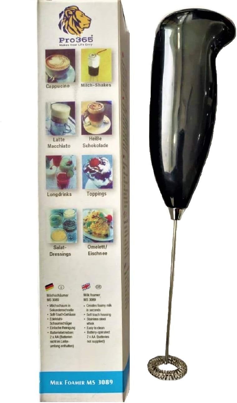 PRO365 Mini Coffee, Juices, Sharbat, Lemonade Stirrer Milk Frother (Black)