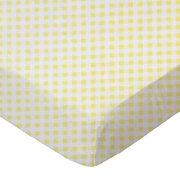 yellow crib sheet
