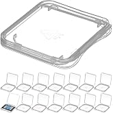 ULTECHNOVO 100 Pack Transparent Card Case Clear Plastic Memory Card Storage Box Compact Memory Storage Case Holder for Micro T-Flash Cards Travel and Camera Organization