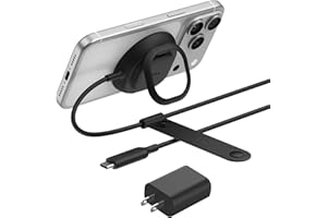 Belkin MagSafe Charger, Magnetic iPhone Charger w/ Qi2 25W, Fast Wireless Charging Pad w/Kickstand for iPhone 17 Series, Sams