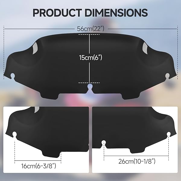 GAMAZING MOTORCYCLE 6 INCH WINDSHIELD WINDSCREEN WINDSHIELD FIT FOR 1996-2013 HARLEY DAVIDSON TOURING STREET GLIDE ELECTRA GLIDE TRI GLIDE FLHT FLHX FLHTK FLHTC FLHTCU, BLACK
