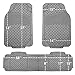 FH Group F11307 Semi-Custom Trimmable Vinyl Floor Mats (Gray) Full Set- Universal Fit for Cars Trucks and SUVs