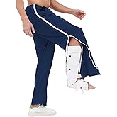 YOSINISO Mens Post Surgery Tearway Pants 2 Side Zippers Basketball Pants Sweatpants