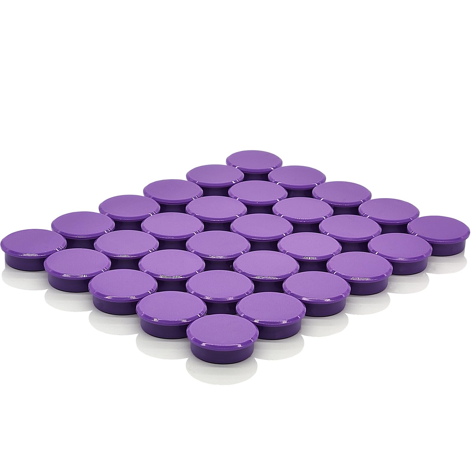 ZDZBLX Strong Fridge Magnets - 30 Pack Mini Cute Round Magnets for Whiteboard, Notice Board, Crafts, Heavy Duty Small Magnets for Adults, Refrigerator Magnet, Office & Kitchen Magnetic Dots (Purple)