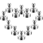 BTLIN Fridge Magnets Extra Strong, Large Heavy Duty Magnetic Push Pins for Kitchen Refrigerator Metal Bulletin Board Whiteboard Office 12Pack 15x18mm