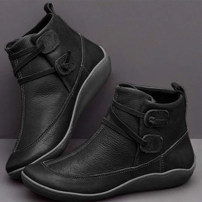 women's no heel ankle boots