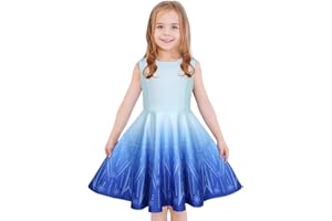 LaBeca Girls Dress Sleeveless Long Sleeve Kids Toddler Little Big Girl Unicorn Mermaid Casual Dresses