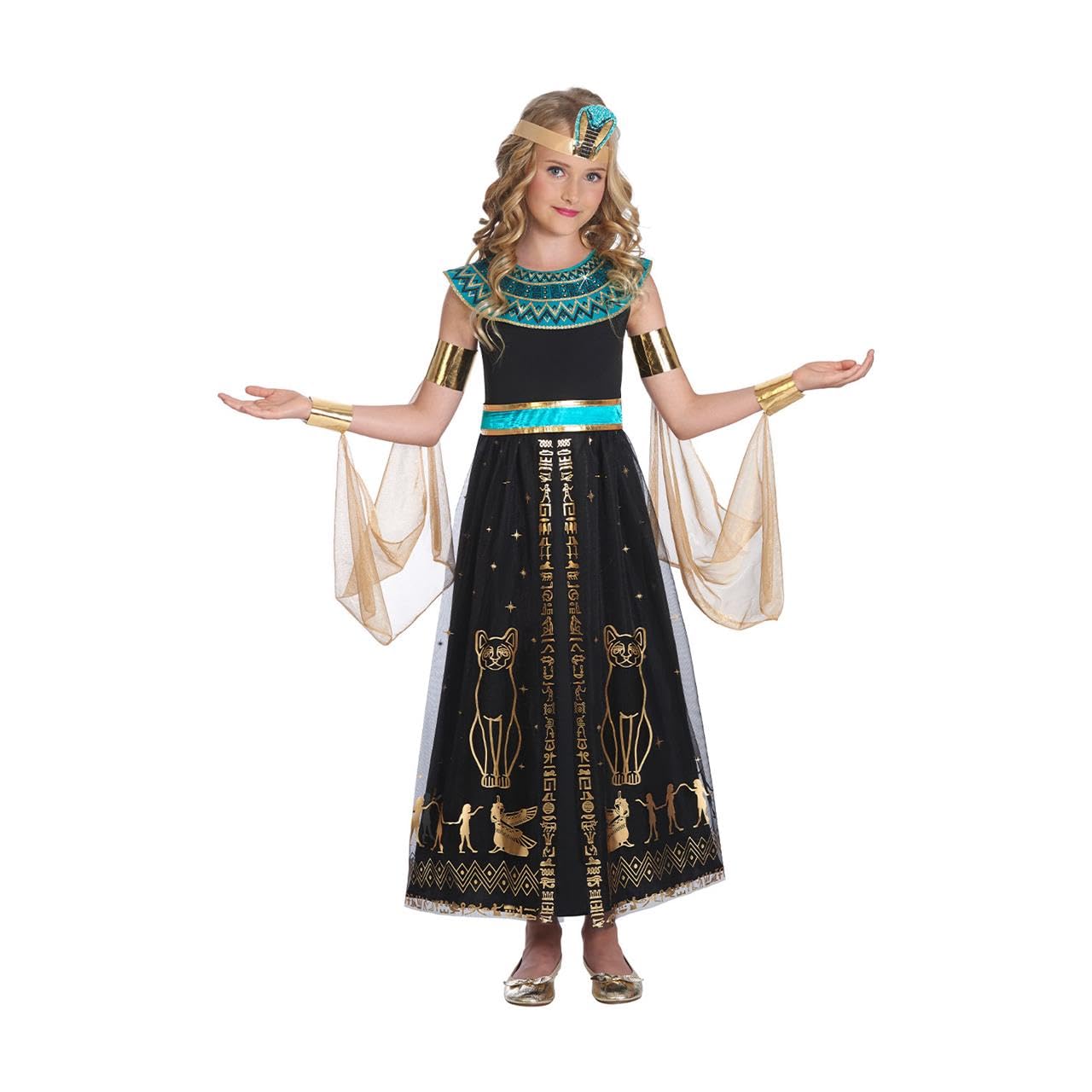 amscan 9905035 Childs Girls Egyptian Dazzling Cleopatra Book Day Week Fancy Dress Costume Age 4-6 Years โ image 1