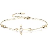 EVER FAITH Cross Bracelet 925 Silver Cross Infinity Charm Adjustable Link Religious Jewelry Gift for Women