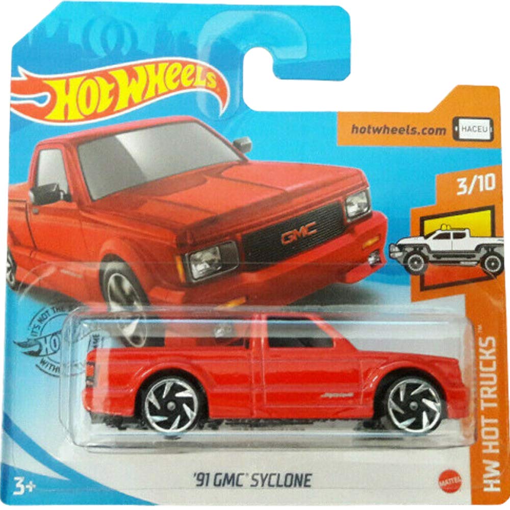 Hot Wheels '91 GMC Syclone HW Hot Trucks 3/10 Rojo Short card