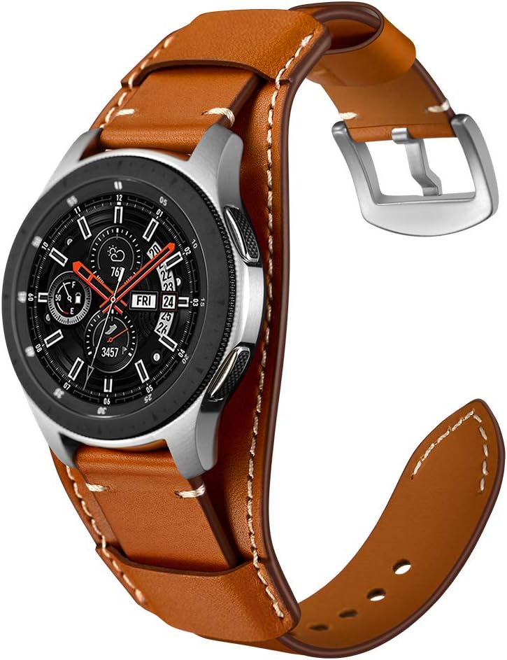 smart watch with leather band