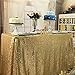 Trlyc Seamless Christmas 60 by 102-Inch Fathers'Day Gold Wedding Sequin Tablecloth Shipping from USA