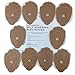 Santamedical 10 Snap-On Re-Usable Tan Carbon Electrode Pads with Premium Gel (Hand Shape) - Satisfaction Guaranteed
