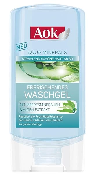 AoK Aqua Mineral/ Waschgel/ 150ml/ für jeden Hauttyp/ Mineralien und Algenextrakte/ erfrischend/