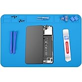 MMOBIEL Silicone Soldering & Repair Mat – Heat Resistant to 932°F (500°C) – Non-Slip Magnetic Workbench Mat with Storage Comp