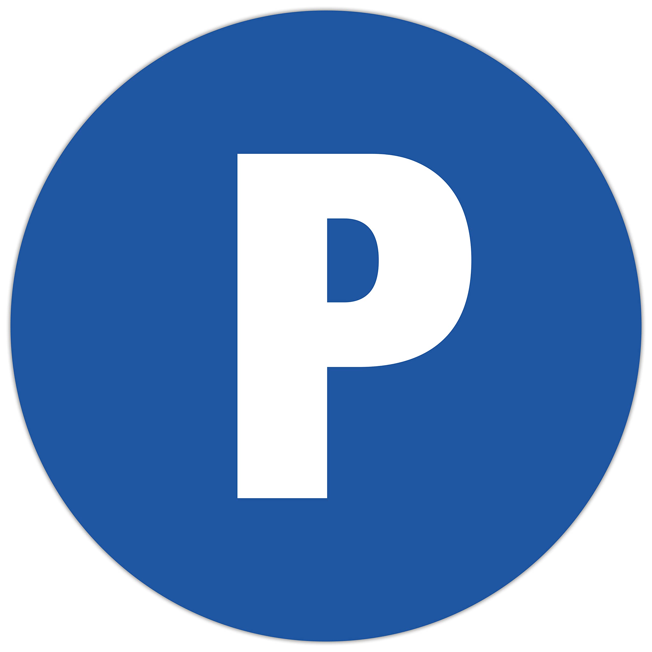 Exacompta - Ref. 67105E - 1 round private PARKING panel - In non-slip and UV-resistant treated polypro - Panel diameter: 30 cm - colour: blue — image 1
