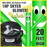 20FT Green Skyer  Wacky Waving Inflatable Fly Sky Guy Puppet Advertising Dancing Tube Includes 1HP SKYER Blower!