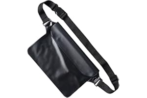 Waterproof Fanny Pack Dry Bag Waist Bag Phone Pouch for Outdoor Activities Travel Beach Kayaking Canoeing- Black