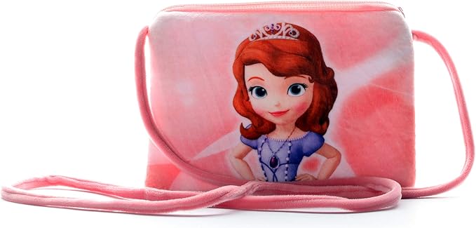 HC Toys Happy Club Rapunzel Princesses Soft Canvas Material Sling Bag for Girls (Pink)