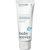 ATTITUDE Body Cream for Baby, EWG Verified, Made with Naturally Derived Ingredients, Vegan, Good Night, 6.7 Fl Oz