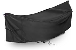 Loenel Waterproof Hammock Cover for 11-12FT Hammock Stand (151" L x 56" W x 37" H)