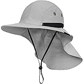 SUN CUBE Sun Hat for Men, Wide Brim Fishing Hat Neck Flap Cover Men, Women, Hiking, Camping, Sun Protection UV, Gardening