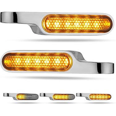 4 Clignotants Ambre Chromés Pour Moto Kawasaki Shadow Aero - Feux Signalisation Avant/arrière - Universel ABS