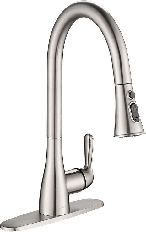 Aguastella As98bn Brushed Nickel Kitchen Sink Faucet With Pull