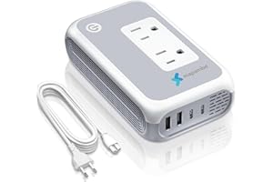 220V to 110V Voltage Converter, Mapambo 250W European Converter, Step Down Voltage Converter US to Europe, Travel Converter for Curling Iron, Straightener – 2 AC Sockets with 2 USB A & 2 USB C Ports